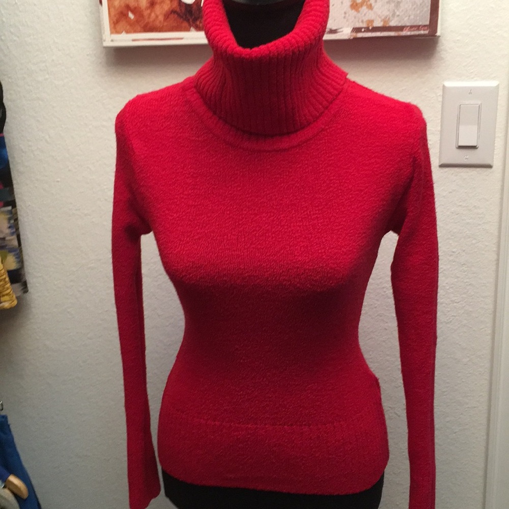 H&M Paris Red Ski Turtleneck Sweater